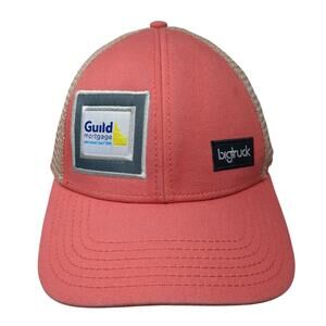Guild Mortgage Bigtruck Snapback Trucker Hat Pink One Size Adjustable Mesh Back